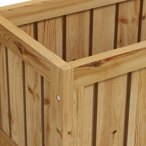 Outsunny Raised Garden Bed Trellis Planter with Wheels and Bed Liner - Natural wood finish / 54l by Outsunny