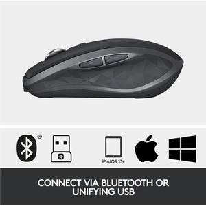 Logitech Wireless Optical Mouse - Multicoloured / MX Anywhere 2S Black by Logitech