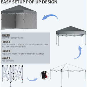 Outsunny 3x3(M) Pop Up Gazebo Party Tent by Outsunny