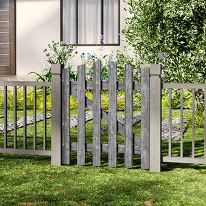 Solid Wood Garden Gate with Z-Shaped Structure by Livingandhome