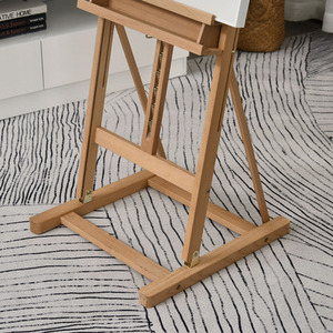 Vinsetto Art Studio Easel Height Adjustable with Canvas Holder - Nature Wood