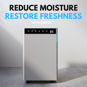 Ometa 12L Dehumidifier with Ioniser - White / 32.1cm by GRS