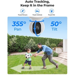 Reolink 4K Auto PTZ PoE 3x Zoom AI Camera - White