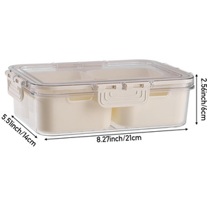 Livingandhome Multi-Compartment Fridge Storage Container by Livingandhome