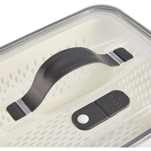 Livingandhome Set of 4 Fridge Storage Containers - Grayish White by Livingandhome