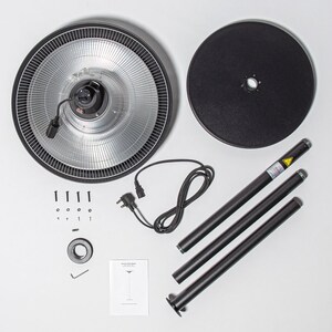 2.1kW IP44 Free Standing Halogen Patio Heater - Black by Primrose