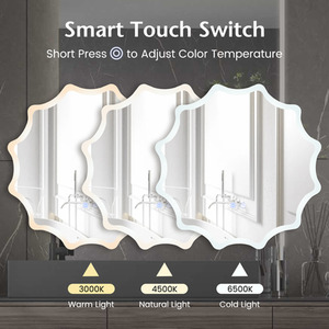 Bathroom Illuminated Vanity Mirror - Silver by Costway