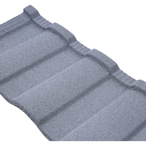 5PCS Galvanized Asphalt Shingles Roofing Sheets - Ink Grey / 130cm by Livingandhome