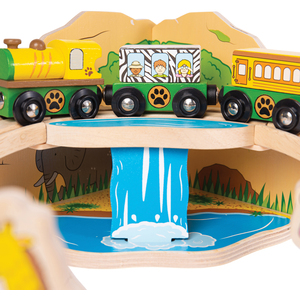 Safari Train Set - Multi-coloured by Bigjigs Rail