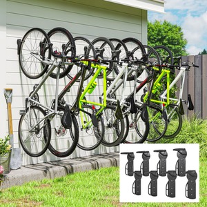 SPORTNOW Bike Rack, Garage Bike Hooks - Black by SPORTNOW
