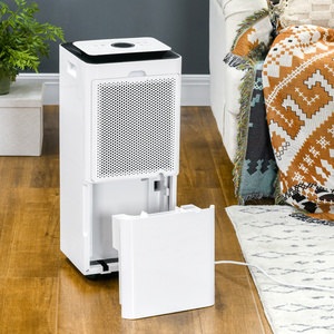 HOMCOM 16L Portable Dehumidifier with Air Cleaning 24H Timer 5 Mode Wheel - White by HOMCOM
