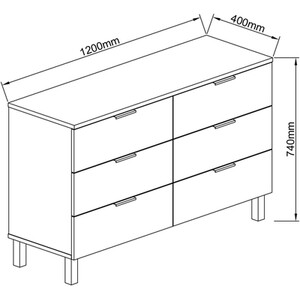 Hampshire Drawer Chest - Oak / 6