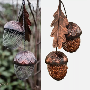 Acorn Wild Bird Feeder Seed - Bronze Effect by Garden Mile