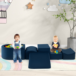 5-Piece Kids Soft Climbing Blocks - Blue by Costway