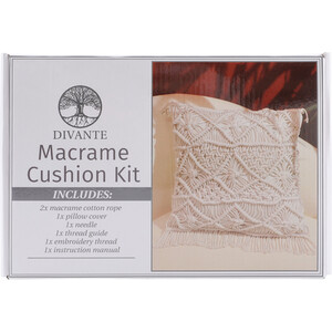 Macrame Cushion Kit - White