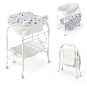Portable Infant Nursery Station Baby Changing Table - White by Costway