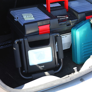 TIME LED 10w Rechargeable Folding Flood Light - Black by TIMELED