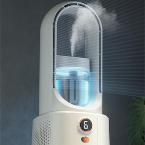 Six-Speed Bladeless Fan with LED Display - White / Without Humidifier