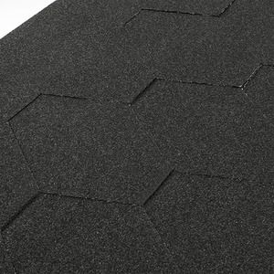 18Pcs Hexagonal Asphalt Roofing Shingles - Black by Livingandhome