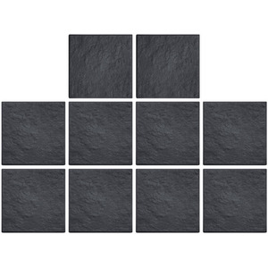 Pack of 10 Garden Square Stomp Stone - Grey by Caprican