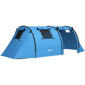 Outsunny 2 Room Camping Tent for 3-4 Man, 3000mm Waterproof by Outsunny