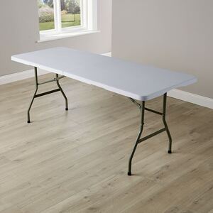 Home Source Folding 6FT Trestle Table - White by Home Source