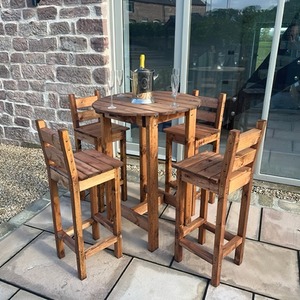 Deluxe Alfresco Bar Set Four Seater - Redwood by Charles Taylor