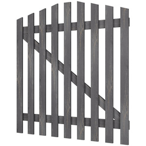 Solid Wood Garden Gate with Z-Shaped Structure by Livingandhome