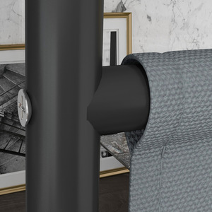 Outsunny Metal Garden Screen with Wheels - Grey by Outsunny