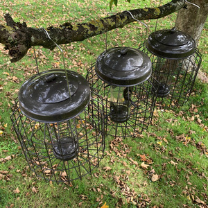 Heavy Duty Squirrel Proof Hanging Nut, Seed and Fat Ball Bird Feeders - Bronze by Selections