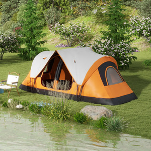 Outsunny Camping Tent with 2 Bedroom and Waterproof Rainfly by Outsunny