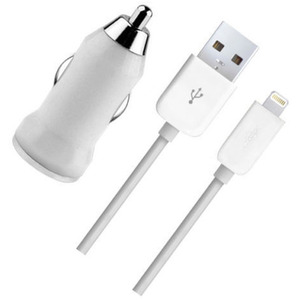 Car Charger for Apple Devices - White by i kool