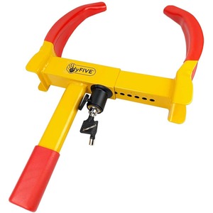 Wheel Clamp Car Van Trailer Heavy Duty Anti Theft Security Device Keys Lock - Yellow by HyFive