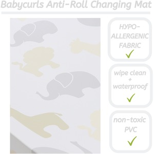 Anti-Roll Wedge Baby Changing Mat - Jungle Fun / Jungle Fun by Babycurls