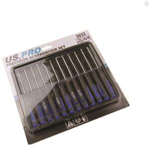 US PRO 12pc Precision Pick Hook Set Torx Screwdrivers - Blue by US PRO