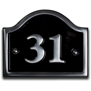 Aluminium Bridge House Number 31 - Black by The House Nameplate Company
