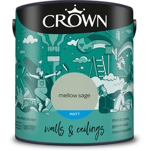 Crown Wall and Ceilings Matt Emulsion - Mellow Sage by Crown Paints