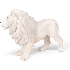 PAPO Large Figurines Large White Lion Toy Figure - White by PAPO