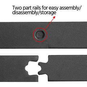 Barn Door Sliding Hardware Track Set Kit - Black by Yaheetech