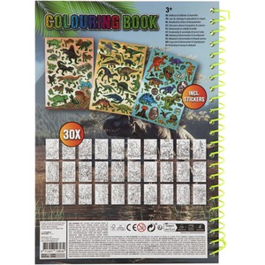 Dino Colouring book A4, 30 sheets 5 pencils - Green by Totum