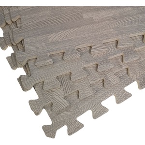 Grey Wood Effect Foam Floor Protective Tiles Mats 60x60cm Sets - Grey / 11.52sqm by Samuel Alexander