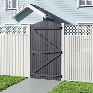 Wooden Arch Garden Gate - Grey / 90cm / 150cm by lifeideas