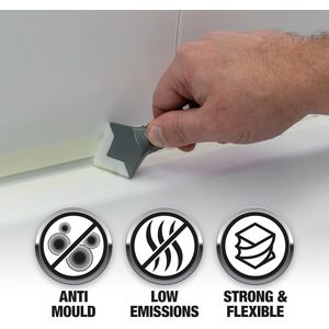 Dryzone Anti-Mould Silicone Sealant Clear 310ml x 2 Pack - Clear by Dryzone