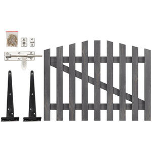 Solid Wood Garden Gate with Z-Shaped Structure by Livingandhome