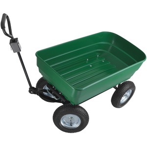 Hand Cart with Pneumatic Tyres (300Kg Load Capacity) - Green by tectake