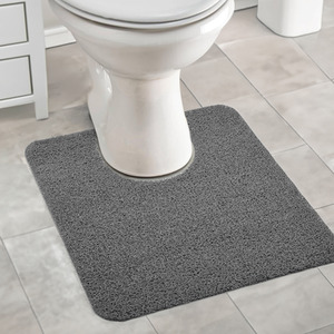 PVC Spaghetti Bath Mat and Pedestal Set - Grey by Nicoman