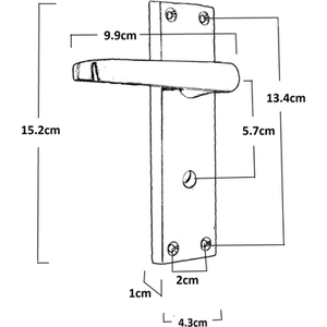 Door Handles Victorian Straight Bathroom Lock Handle - Satin - Satin by Betley Butterfly