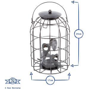 Squirrel Proof Metal Seed Bird Feeder Grey - Grey by Redwood