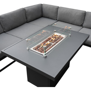 Modular Garden Furniture Set with Fire Pit - Grey by Jardi