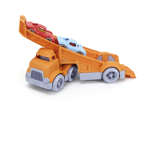 Racing Truck with 2 Race Cars - Orange by Green Toys